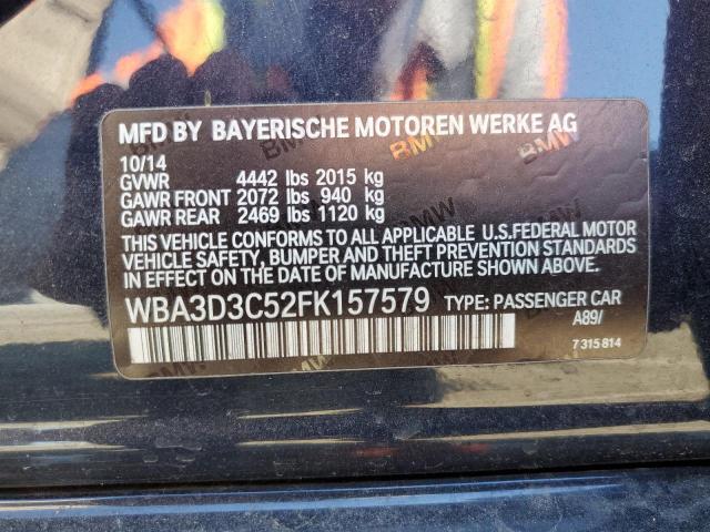 2015 BMW 328 D VIN: WBA3D3C52FK157579 Lot: 55353624