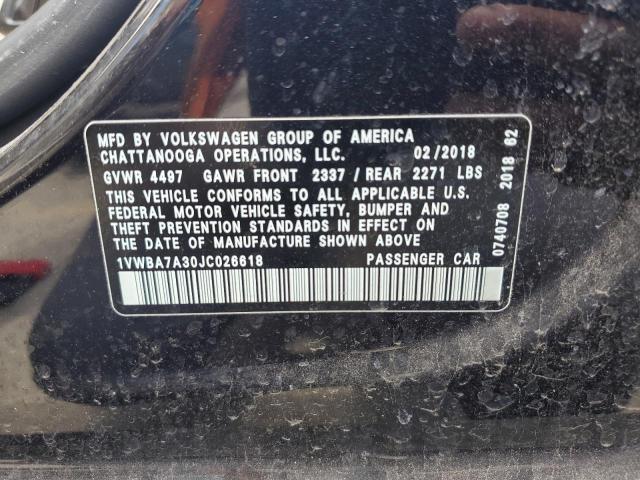 2018 Volkswagen Passat Se VIN: 1VWBA7A30JC026618 Lot: 55904414