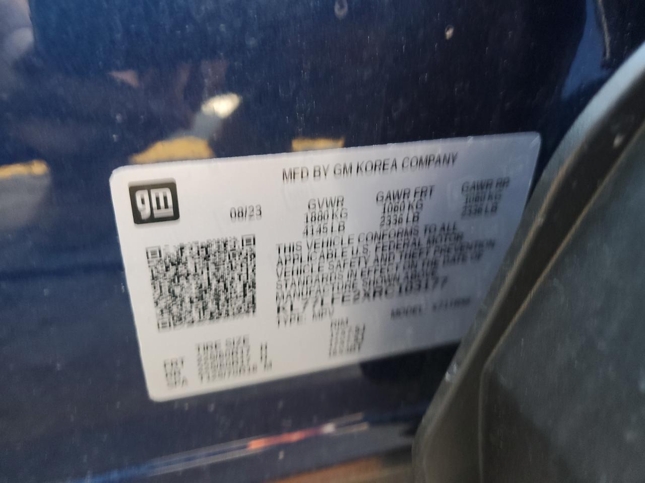 KL77LFE2XRC103177 2024 Chevrolet Trax Ls