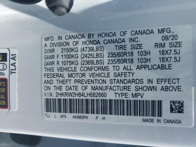 2020 Honda Cr-V Exl VIN: 2HKRW2H84LH682660 Lot: 57236194