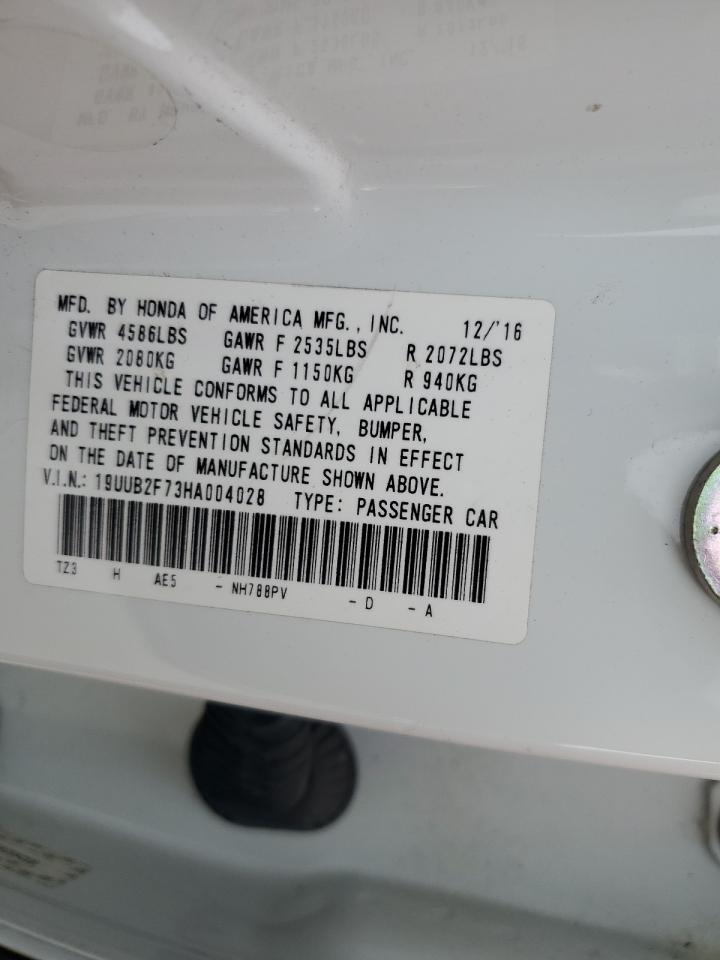 19UUB2F73HA004028 2017 Acura Tlx Advance