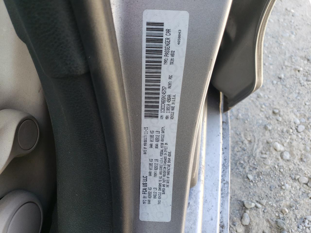 Lot #3020574481 2016 CHRYSLER 200 LIMITE