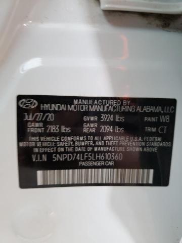 5NPD74LF5LH610360 2020 HYUNDAI ELANTRA - Image 12