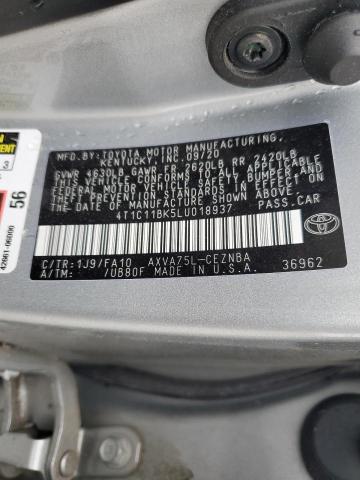 VIN 4T1C11BK5LU018937 2020 Toyota Camry, LE no.13