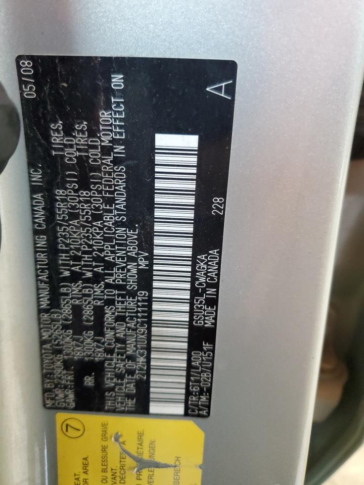 2T2HK31UX9C111119 2009 Lexus Rx 350