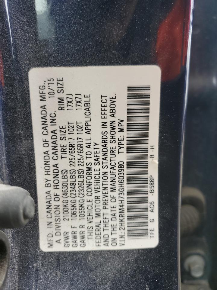 2HKRM4H73GH603980 2016 Honda Cr-V Exl