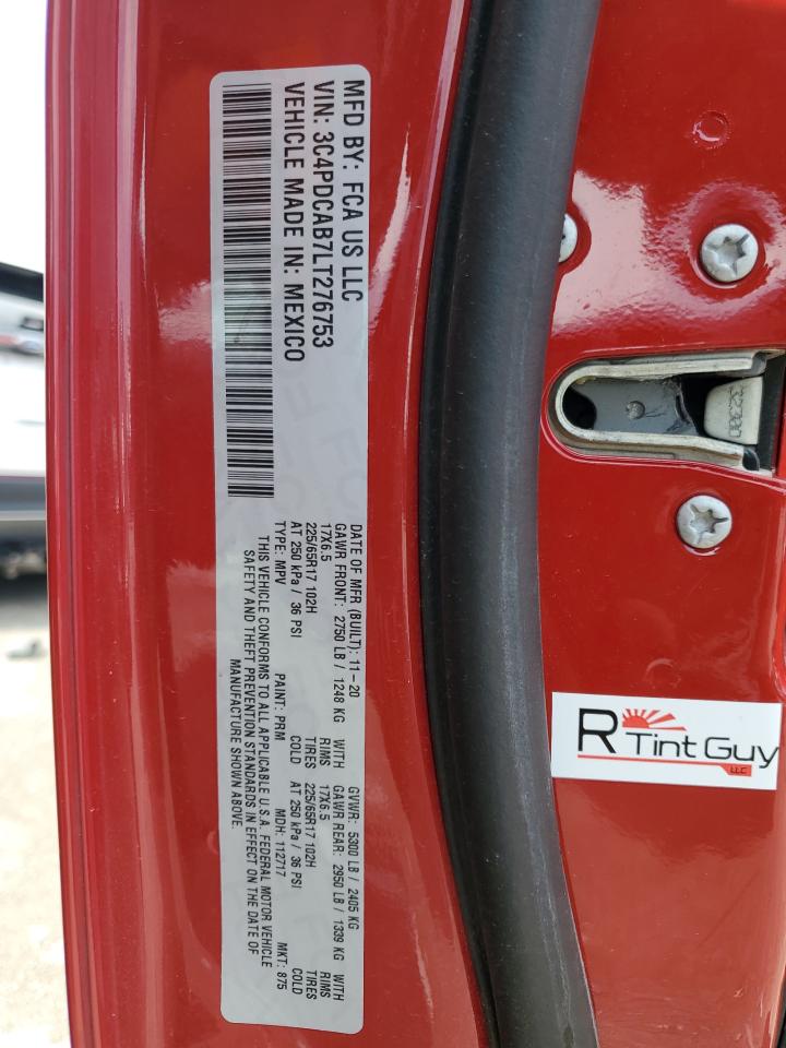 3C4PDCAB7LT276753 2020 Dodge Journey Se