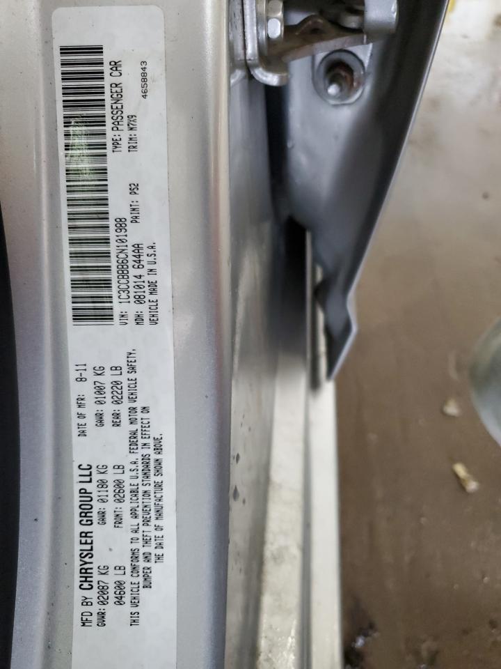 1C3CCBBB6CN101988 2012 Chrysler 200 Touring