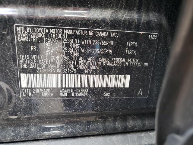 2022 Toyota Rav4 Xle Premium VIN: 2T3A1RFV0NC321579 Lot: 54076124