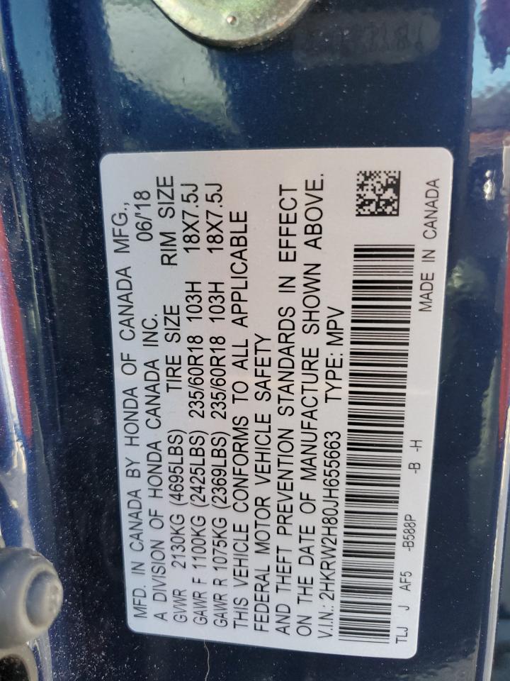 2HKRW2H80JH655663 2018 Honda Cr-V Exl