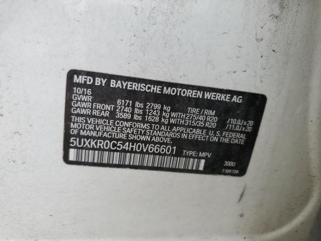 2017 BMW X5 xDrive35I VIN: 5UXKR0C54H0V66601 Lot: 53027944