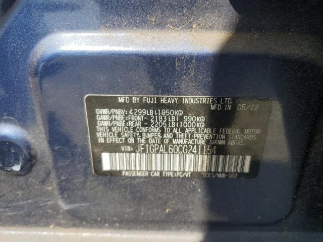 2012 Subaru Impreza Sport Premium VIN: JF1GPAL60CG241154 Lot: 55412854