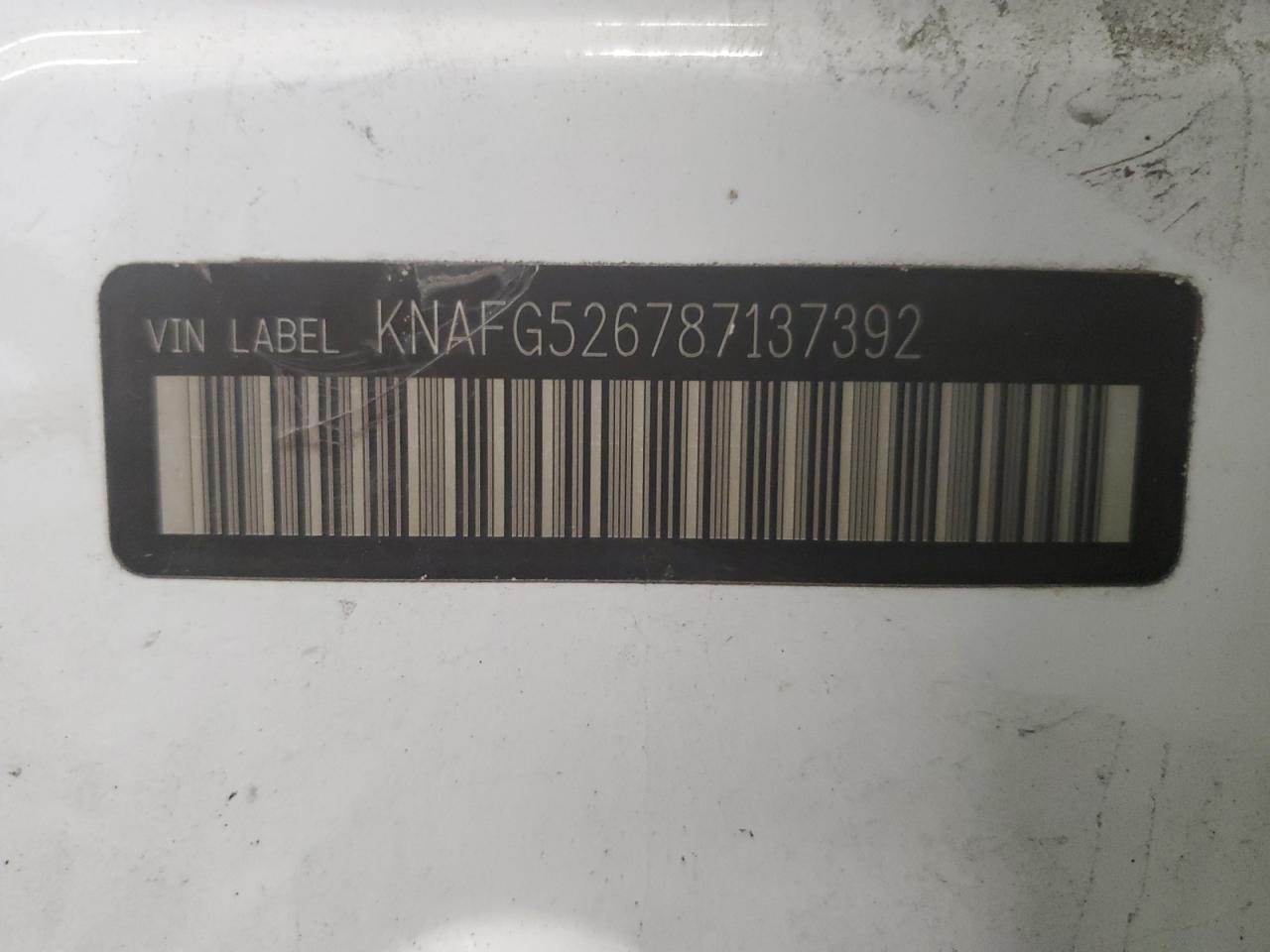 KNAFG526787137392 2008 Kia Rondo Lx