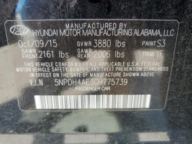 5NPDH4AE3GH775739 2016 HYUNDAI ELANTRA - Image 12