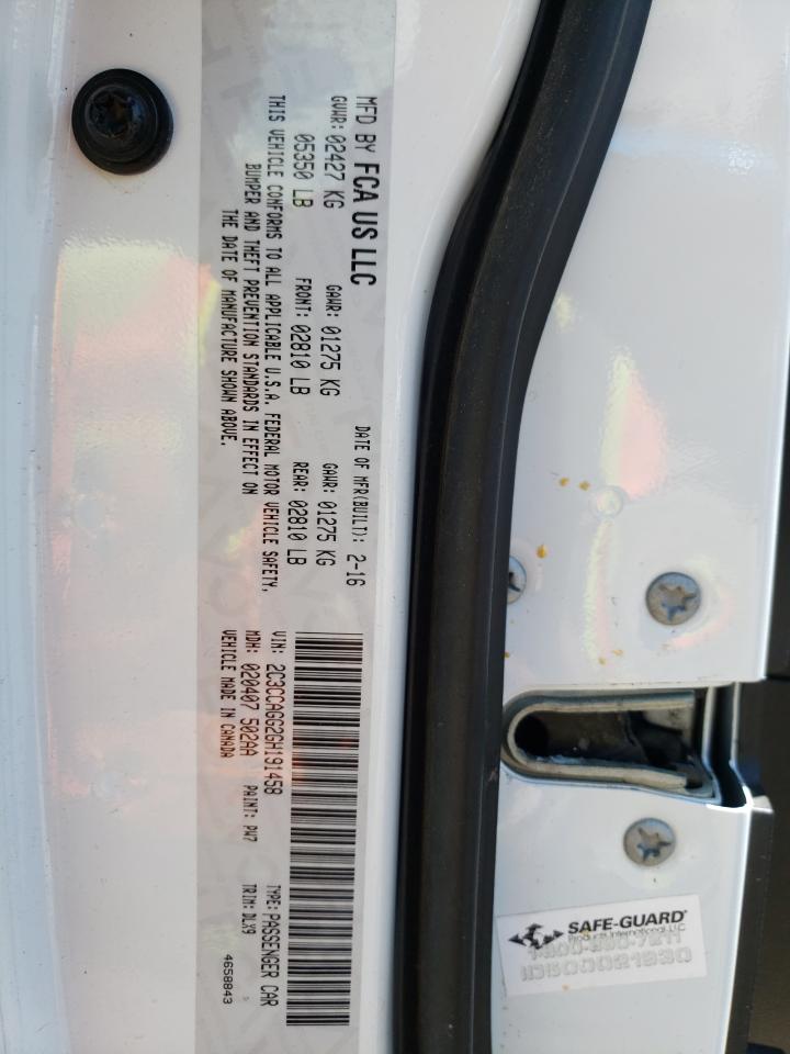 2C3CCAGG2GH191458 2016 Chrysler 300 S