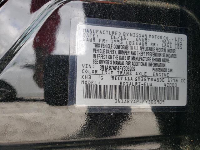 2015 NISSAN SENTRA S - 3N1AB7AP4FY305909