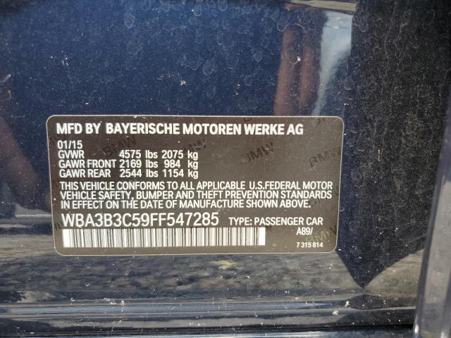 2015 BMW 328 Xi VIN: WBA3B3C59FF547285 Lot: 55214024