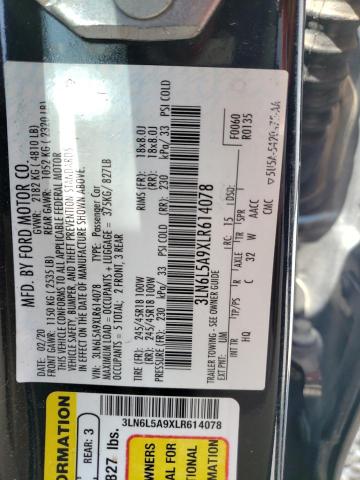 2020 Lincoln Mkz VIN: 3LN6L5A9XLR614078 Lot: 52318254