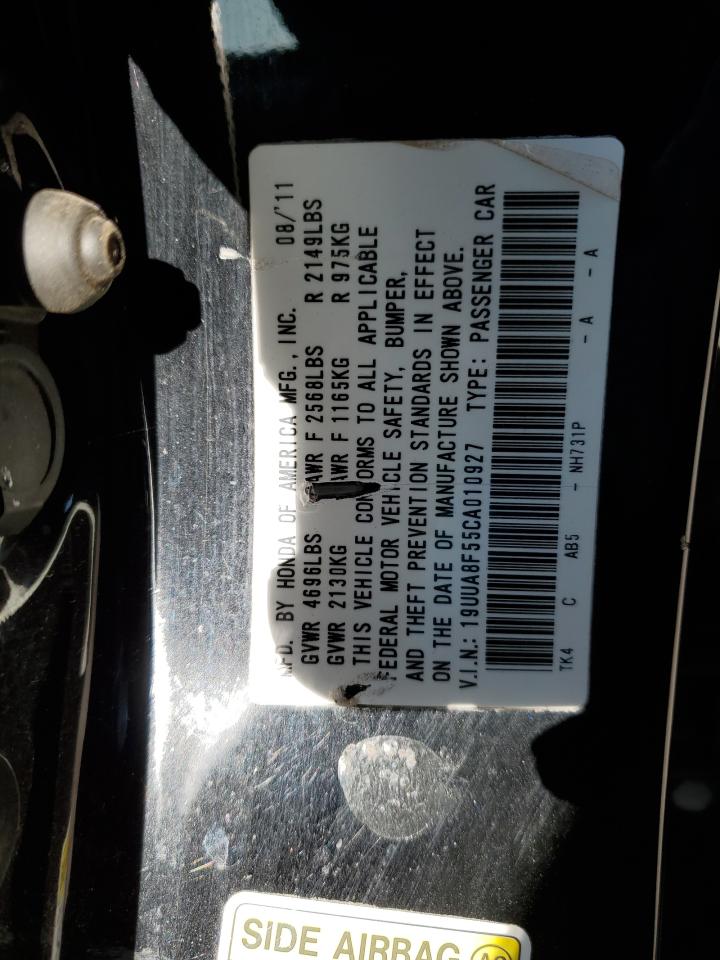 19UUA8F55CA010927 2012 Acura Tl