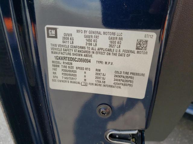 2012 GMC Acadia Denali VIN: 1GKKRTED5CJ369094 Lot: 56528774