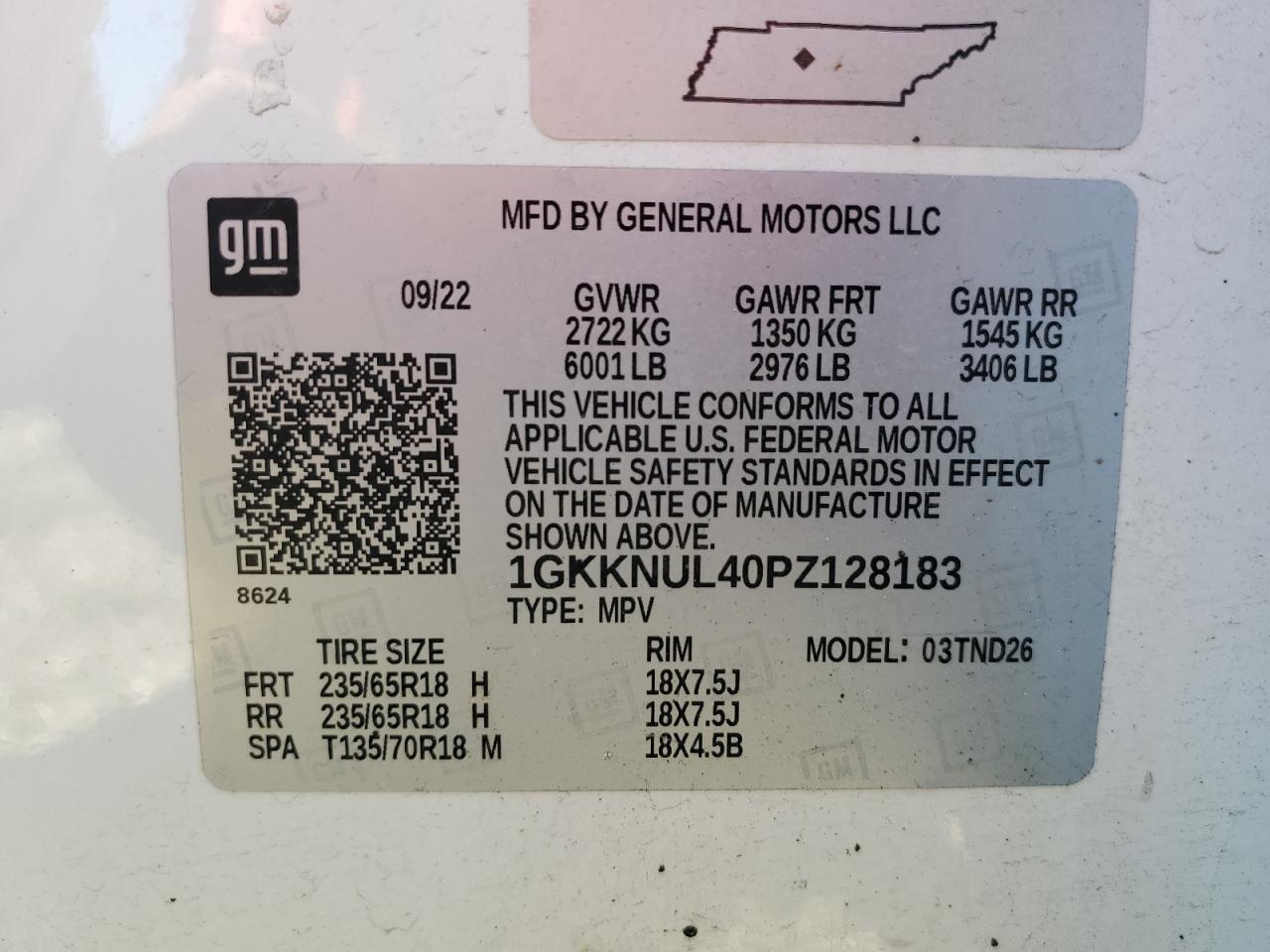 2023 GMC Acadia Slt vin: 1GKKNUL40PZ128183