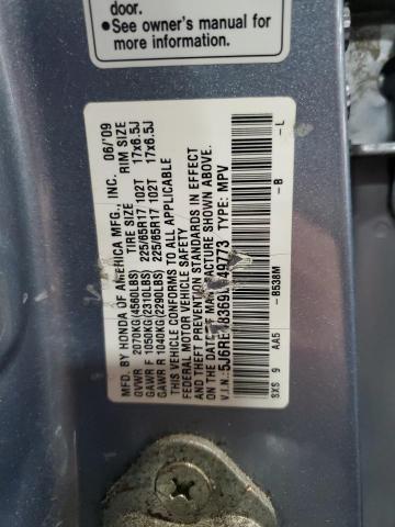 2009 Honda Cr-V Lx VIN: 5J6RE48369L049773 Lot: 54448074