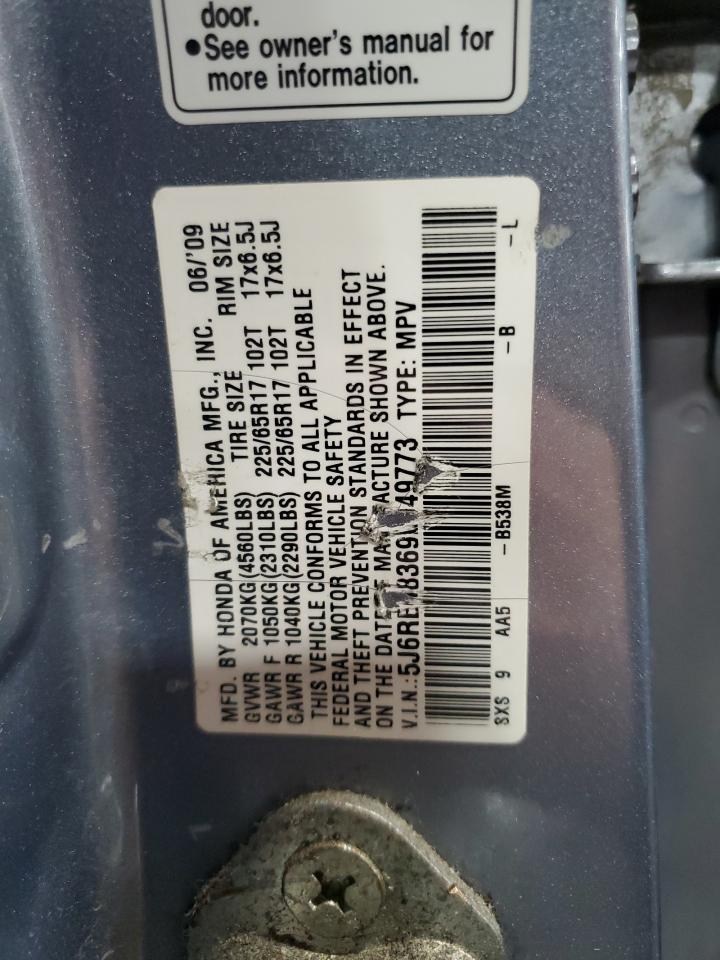 5J6RE48369L049773 2009 Honda Cr-V Lx