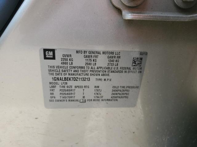 2013 Chevrolet Equinox Ls VIN: 1GNALBEK7DZ113213 Lot: 56436364