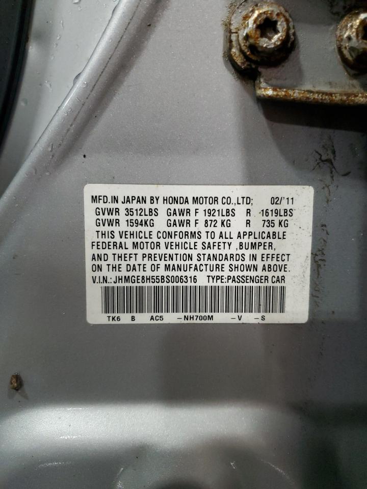 JHMGE8H55BS006316 2011 Honda Fit Sport