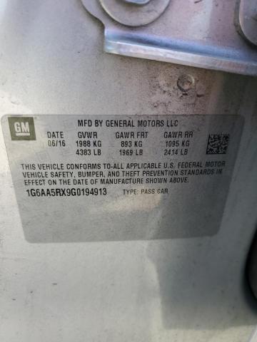 2016 Cadillac Ats VIN: 1G6AA5RX9G0194913 Lot: 57226204