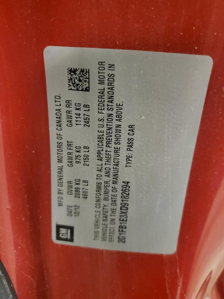 2G1FB1E3XD9182694 2013 Chevrolet Camaro Lt