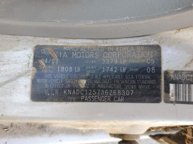 KNADC125736268307 2003 Kia Rio