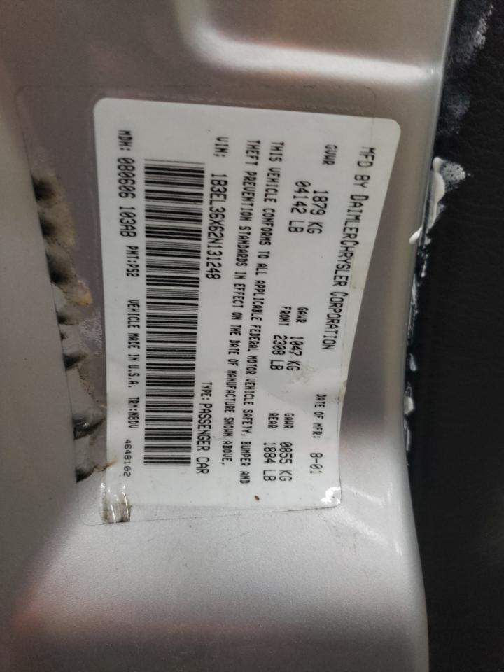 1B3EL36X62N131248 2002 Dodge Stratus Se