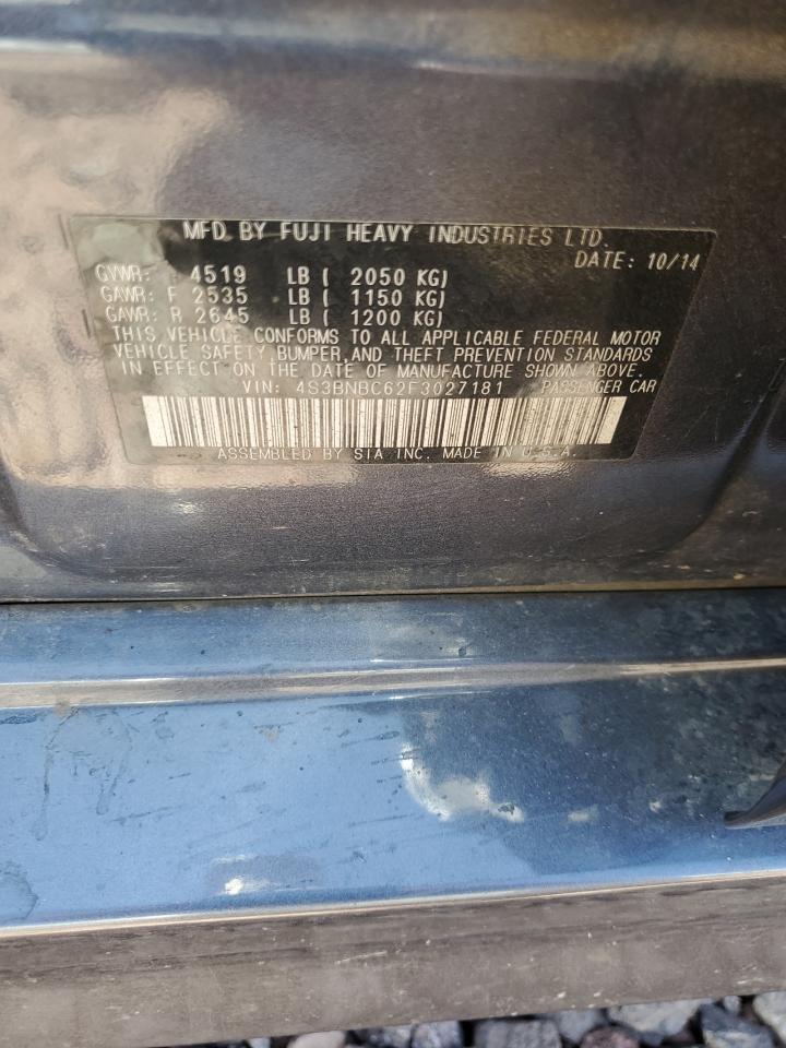 4S3BNBC62F3027181 2015 Subaru Legacy 2.5I Premium