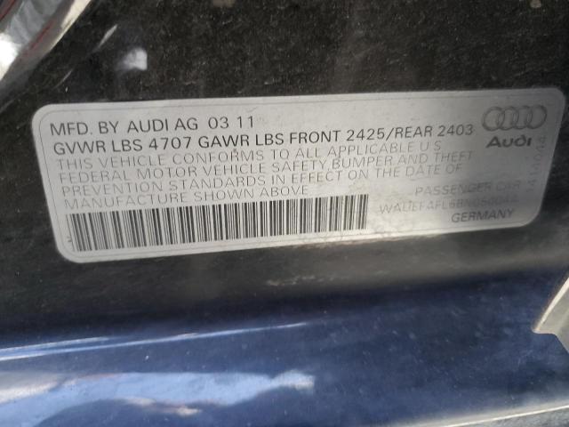 2011 Audi A4 Premium Plus VIN: WAUEFAFL6BN050044 Lot: 54209644