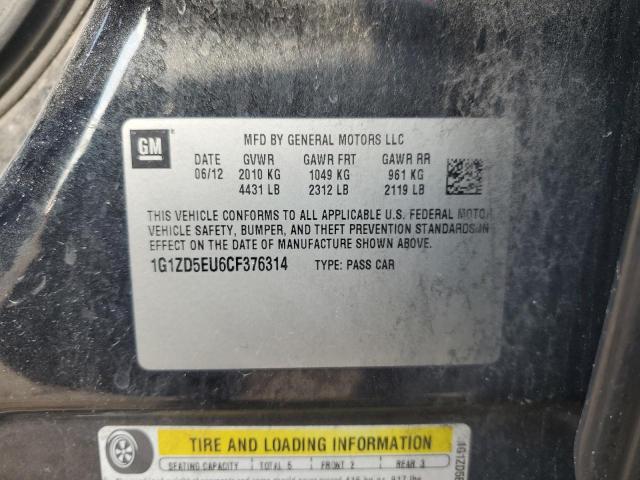2012 Chevrolet Malibu 2Lt VIN: 1G1ZD5EU6CF376314 Lot: 56213454