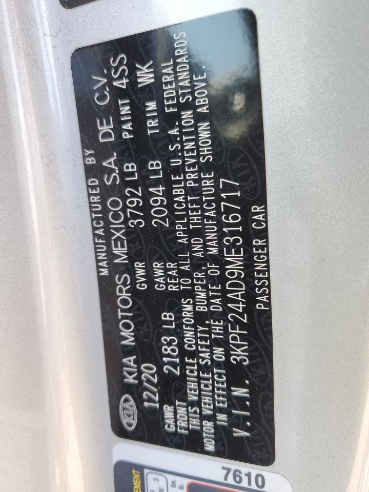 3KPF24AD9ME316717 2021 Kia Forte Fe