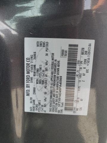 2009 Ford Ranger Super Cab VIN: 1FTYR14D49PA45569 Lot: 54609194