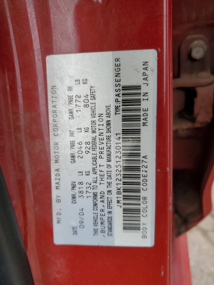 JM1BK123251230141 2005 Mazda 3 S
