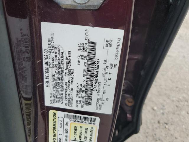 2013 Ford Fusion Se VIN: 3FA6P0H90DR166989 Lot: 55295844