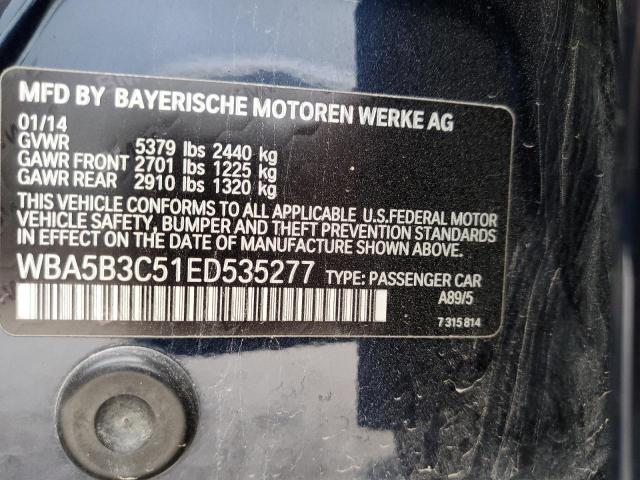 VIN WBA5B3C51ED535277 2014 BMW 5 Series, 535 XI no.12