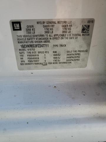 2015 CHEVROLET SILVERADO - 1GCVKREC0FZ247711