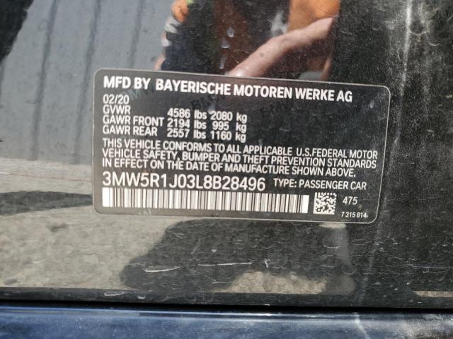 3MW5R1J03L8B28496 BMW 3 Series 330I 12