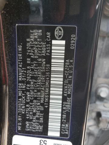 VIN 4T1K61AK0MU436158 2021 Toyota Camry, Xse no.12