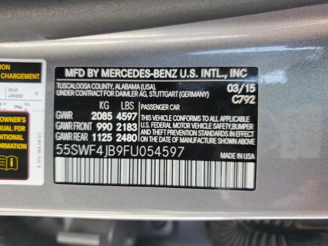 VIN 55SWF4JB9FU054597 2015 Mercedes-Benz C-Class, 300 no.12