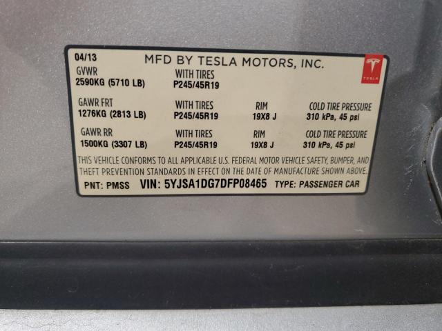 2013 Tesla Model S VIN: 5YJSA1DG7DFP08465 Lot: 56273124