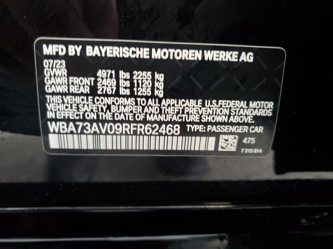 WBA73AV09RFR62468 2024 BMW 430Xi Gran Coupe