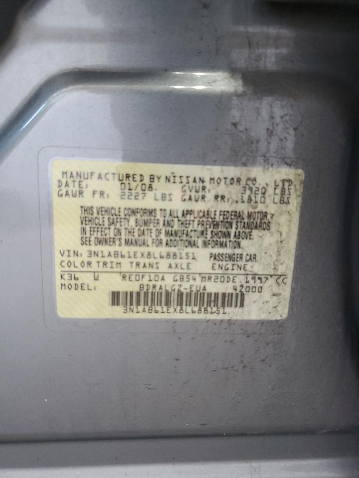 3N1AB61EX8L688151 2008 Nissan Sentra 2.0
