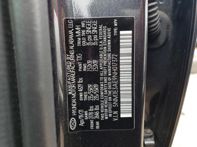 2022 Hyundai Tucson Limited VIN: 5NMJE3AE9NH017372 Lot: 54776224