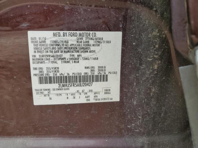 2010 Lincoln Mkt VIN: 2LMHJ5FR5ABJ20427 Lot: 55739164